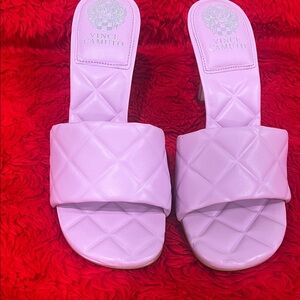 Vince Camuto Quilted Lilac Slide Mules